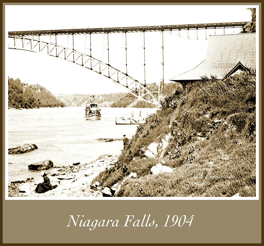 Niagara Falls Ferry Boat, Vintage Photograph, 1904 #2 Photograph by A Macarthur Gurmankin