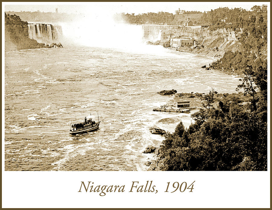 Niagara Falls, Tourist Boat, 1904, Vintage Photograph #2 Photograph by A Macarthur Gurmankin