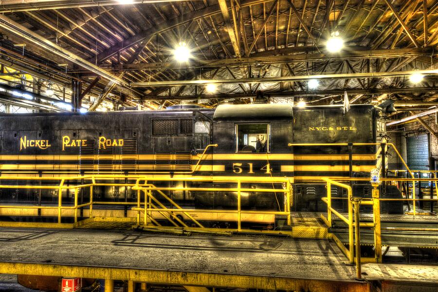 Nickel Plate engine in the shop #2 Photograph by Paul W Faust - Impressions of Light