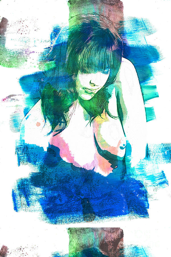 Nicole Female Nude Fine Art Painting Watercolors Art Prints