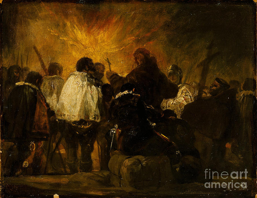 Night Scene from the Inquisition #2 Painting by Celestial Images