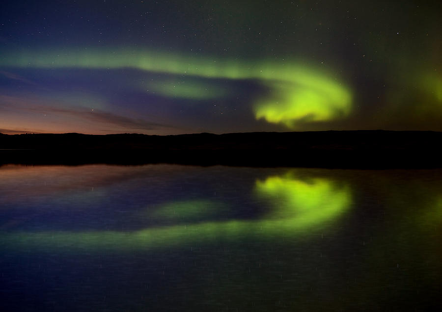 Night Shot Northern Lights #2 Photograph by Mark Duffy