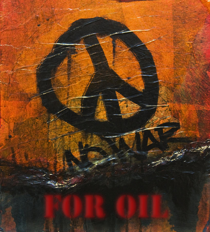 No War for Oil #2 Painting by Michaelalonzo Kominsky
