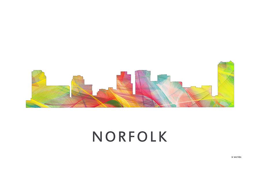 Norfolk Virginia Skyline #2 Digital Art by Marlene Watson