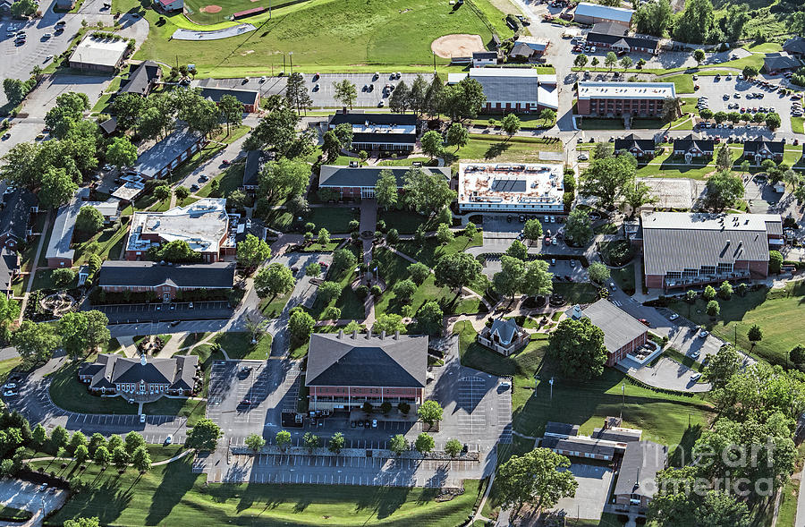 North Greenville University Campus Aerial Photograph by David