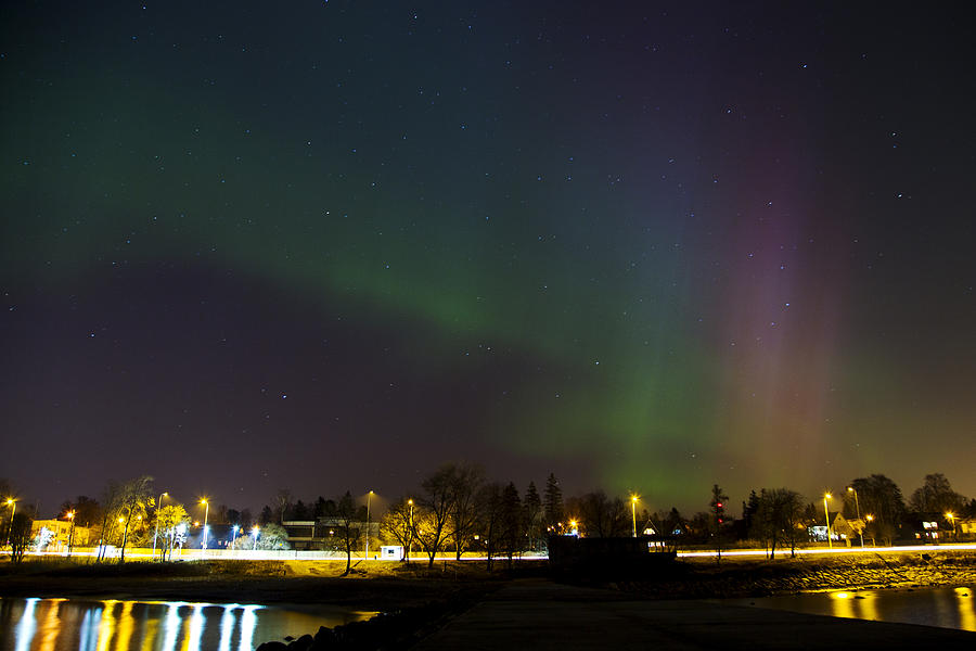 Nature Photograph - Northern Lights Aurora Borealis in Northern Europe #2 by Sandra Rugina