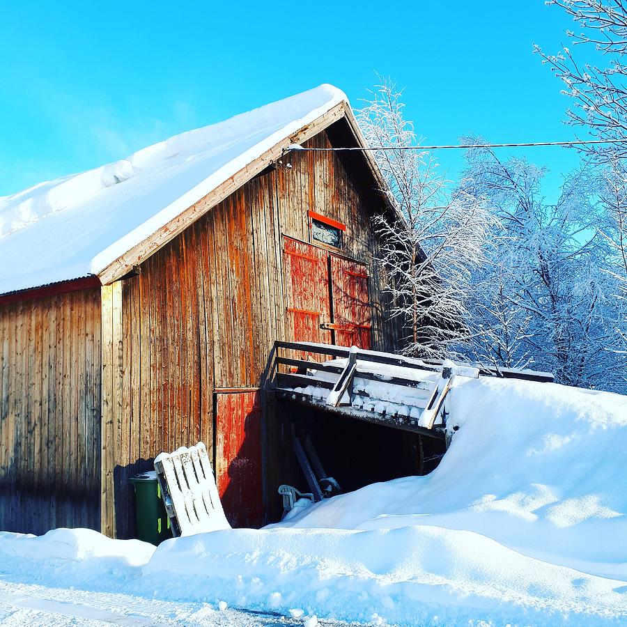 Norwegian Winter landscape  #4 Digital Art by Jeanette Rode Dybdahl