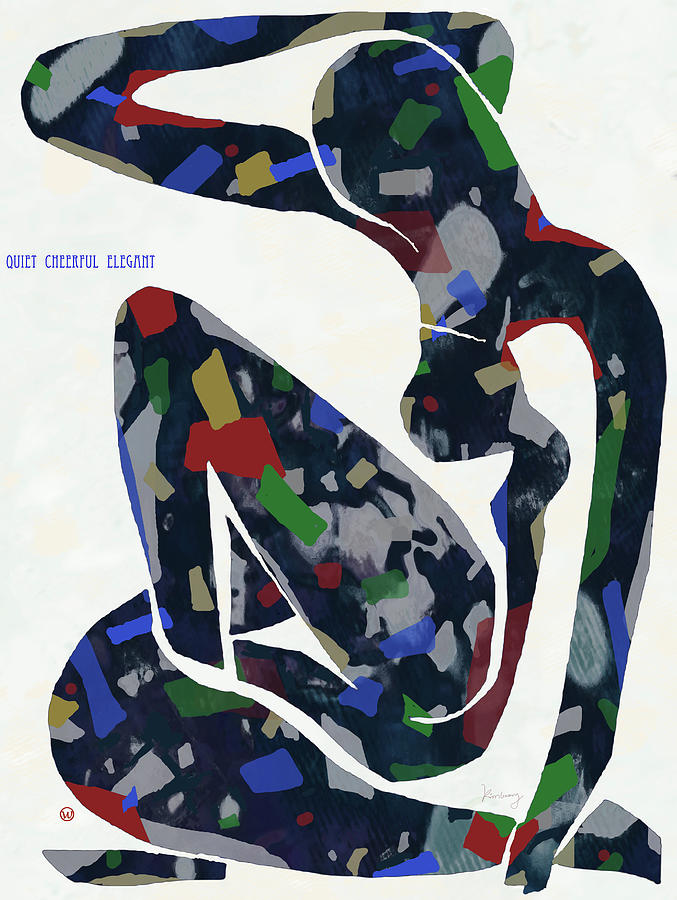 Nude Mixed Media - Nude - Red Blue Green Pop Art Poster by Kim Wang Nude Mixed Media - Nude - Red Blue Green Pop Art Poster by Kim Wang