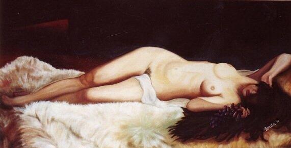 Nude Woman Painting - Nude #1 by Renata Bosnjak