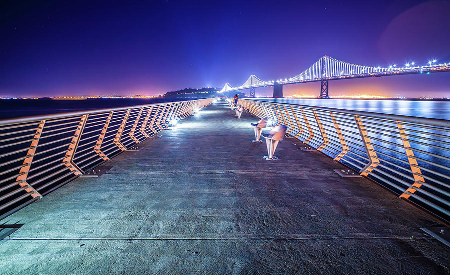 Oakland Bay Bridge Views Near San Francisco California In The Ev #2 Photograph by Alex Grichenko