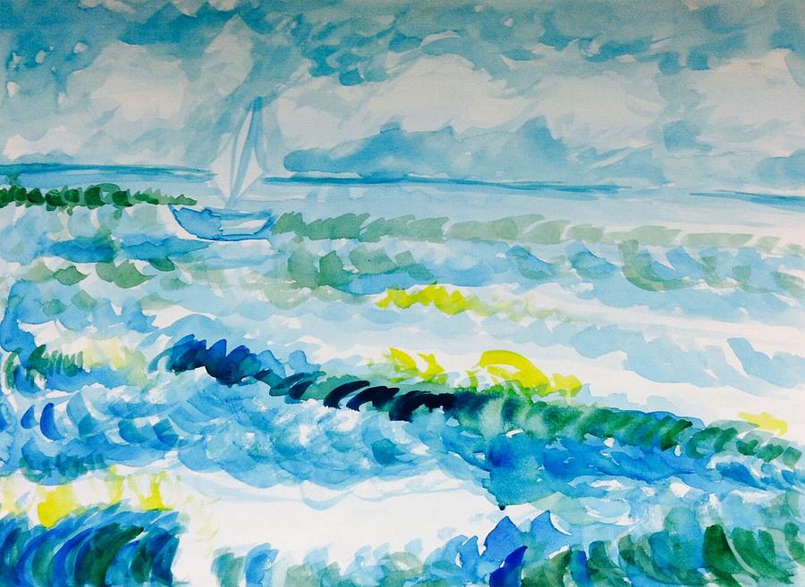Ocean waves #2 Painting by Hae Kim