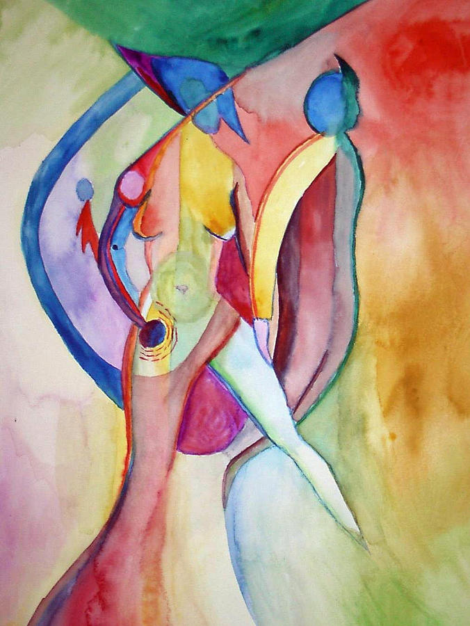 Couple Painting - 2 of Us by Peter Shor Couple Painting - 2 of Us by Peter Shor