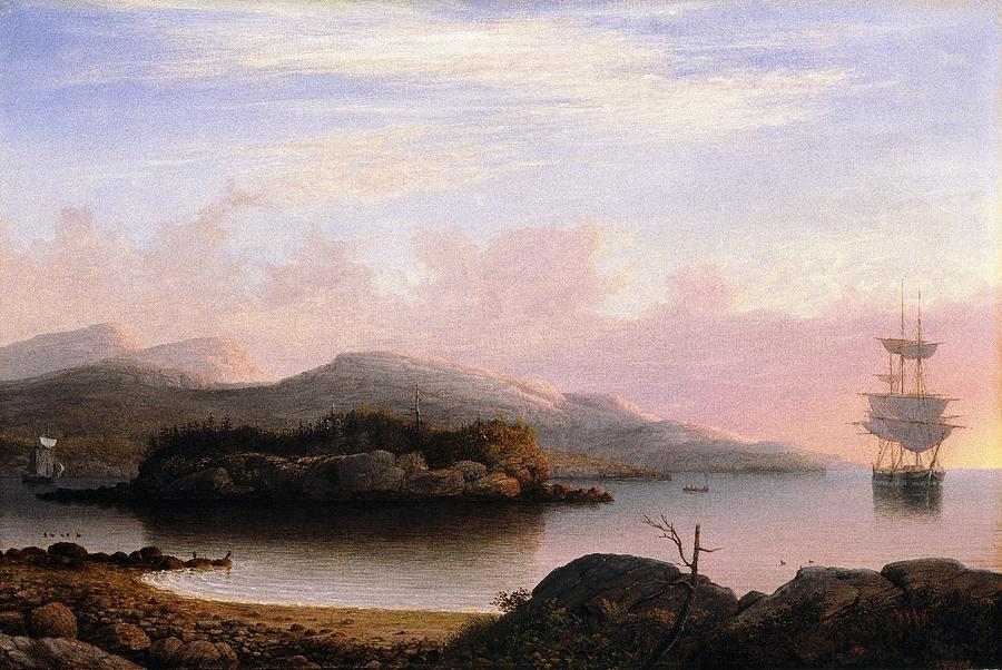 Off Mount Desert Island Painting by Fitz Henry