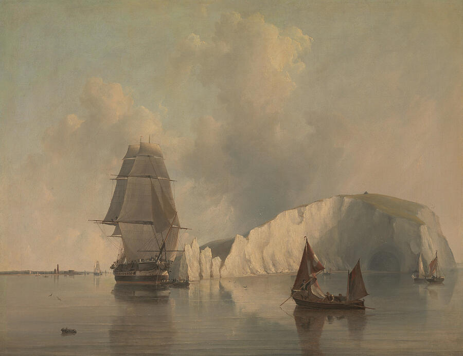 Off the Needles, Isle of Wight, from 1845 Painting by Edward William Cooke