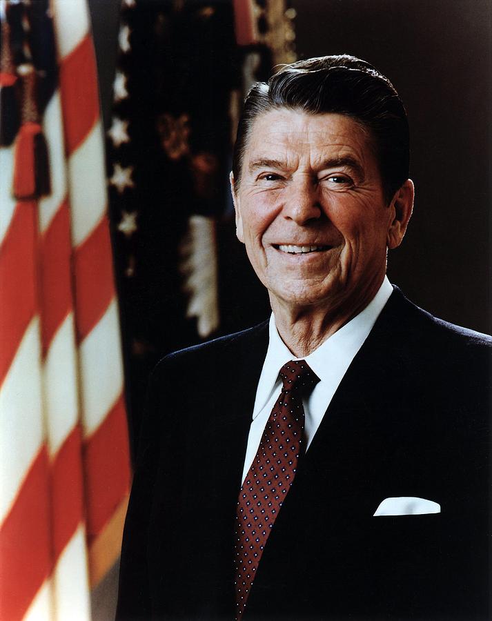 Official Portrait Of President Reagan #2 Photograph by Everett