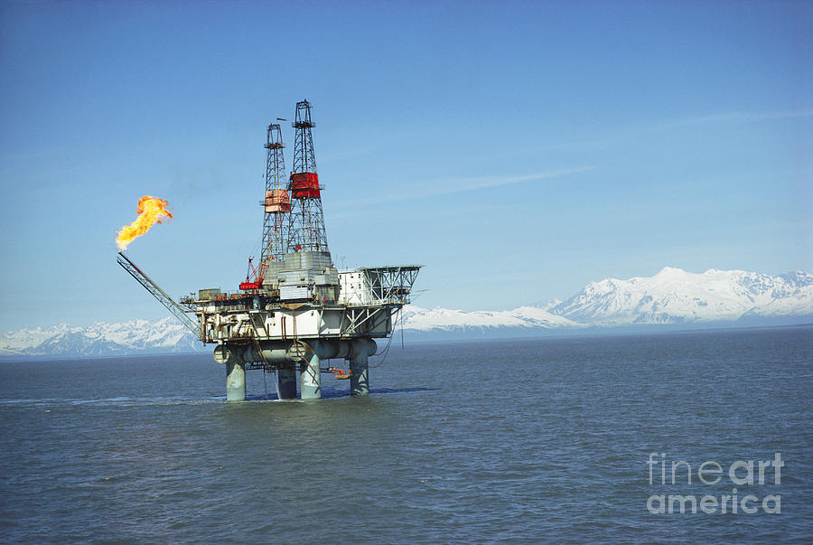 Offshore Oil Drilling Platform, Alaska #2 Photograph by Joe Rychetnik