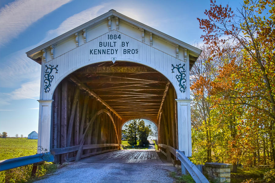 Offutts Ford covered bridge #1 Photograph by Jack R Perry