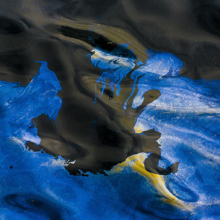 Oil on water #2 Photograph by Elmer Jensen