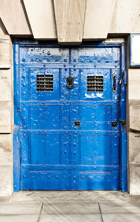 Architecture Photograph - Old blue door #2 by Tom Gowanlock