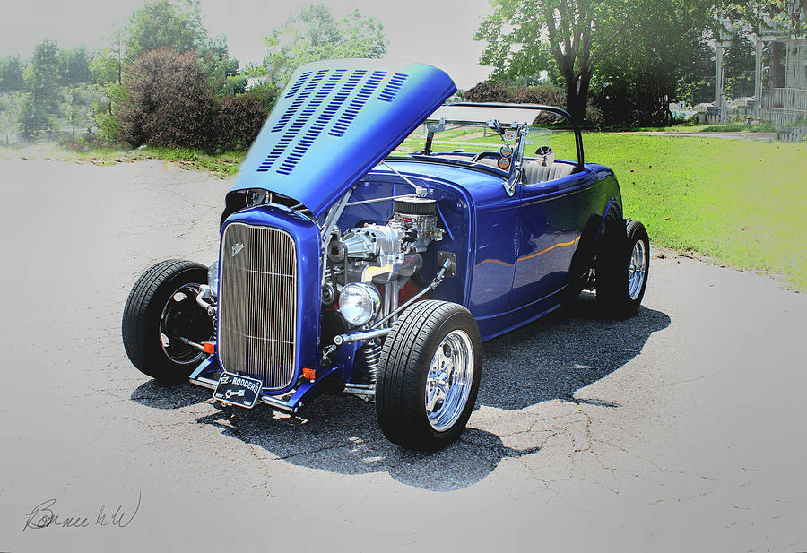 Old hot rod convertable Photograph by Bonnie Willis