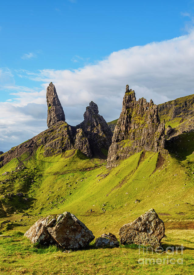 Mountain Photograph - Old Man of Storr, Isle of Skye, Scotland #2 by Karol Kozlowski