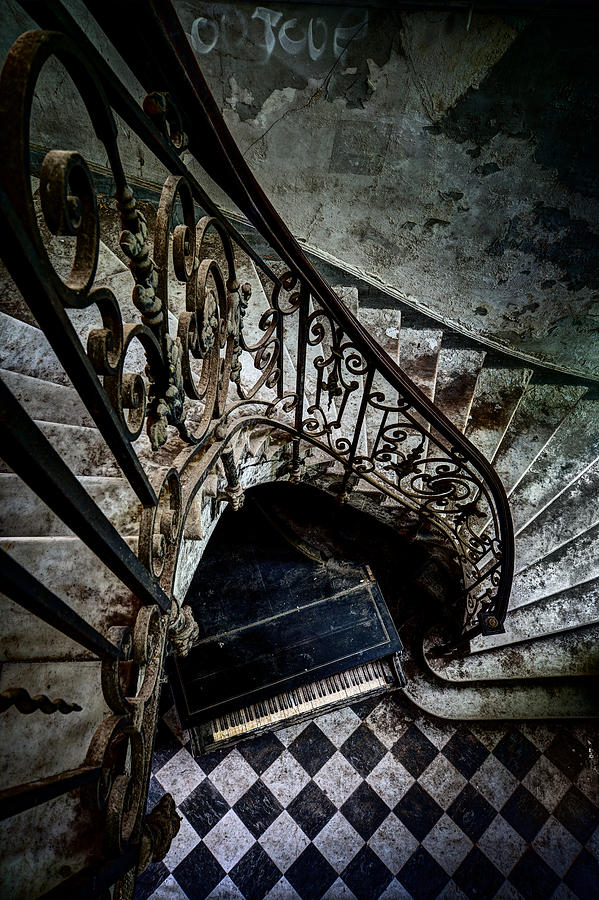 Old piano in deserted castle - architectual heritage #2 Photograph by Dirk Ercken
