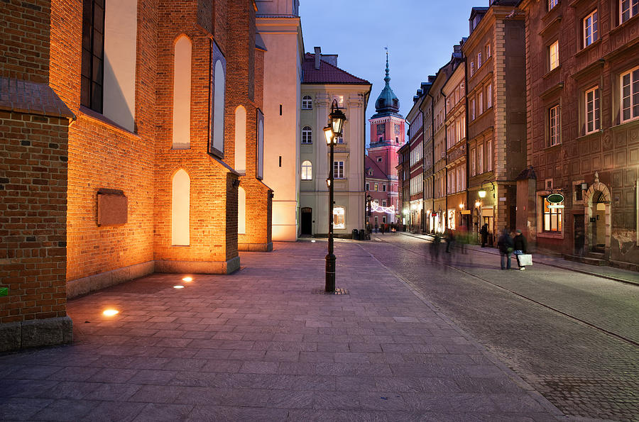 Old Town of Warsaw by Night in Poland #2 Photograph by Artur Bogacki
