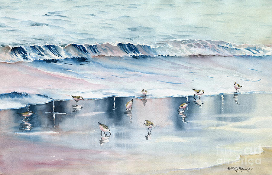 On The Beach Painting by Melly Terpening