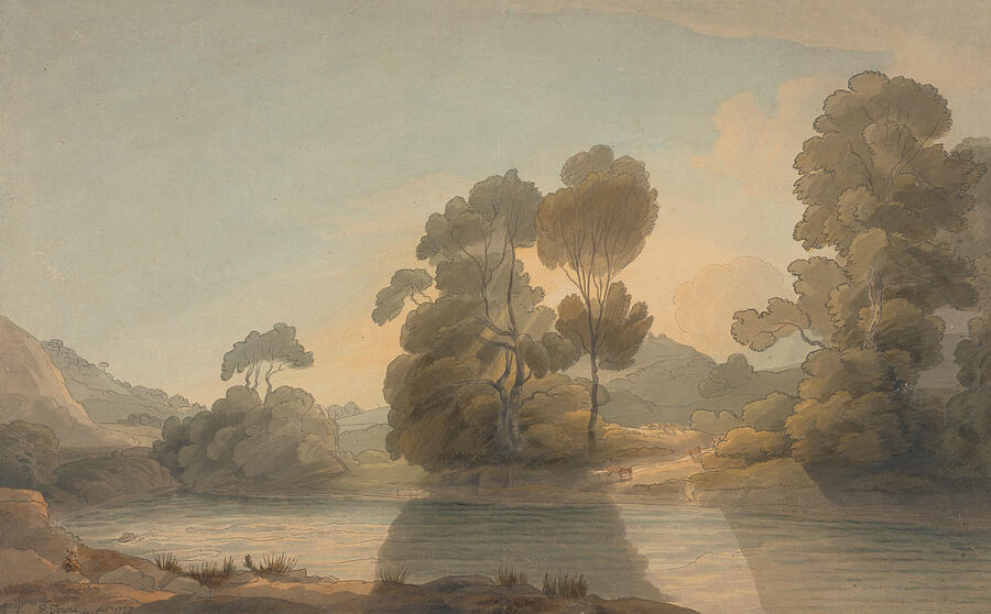 On the Dee, by 1816 Painting by Francis Towne