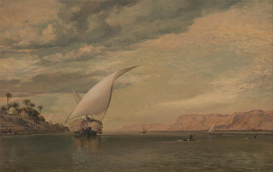 On the Nile, from 1860 Painting by Edward William Cooke