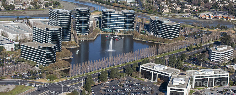 Oracle Corporation Photograph - Oracle Corporation Headquarters Buildings in Redwood City by David Oppenheimer