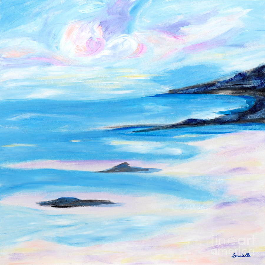 Oregon Beach Painting by Art by Danielle