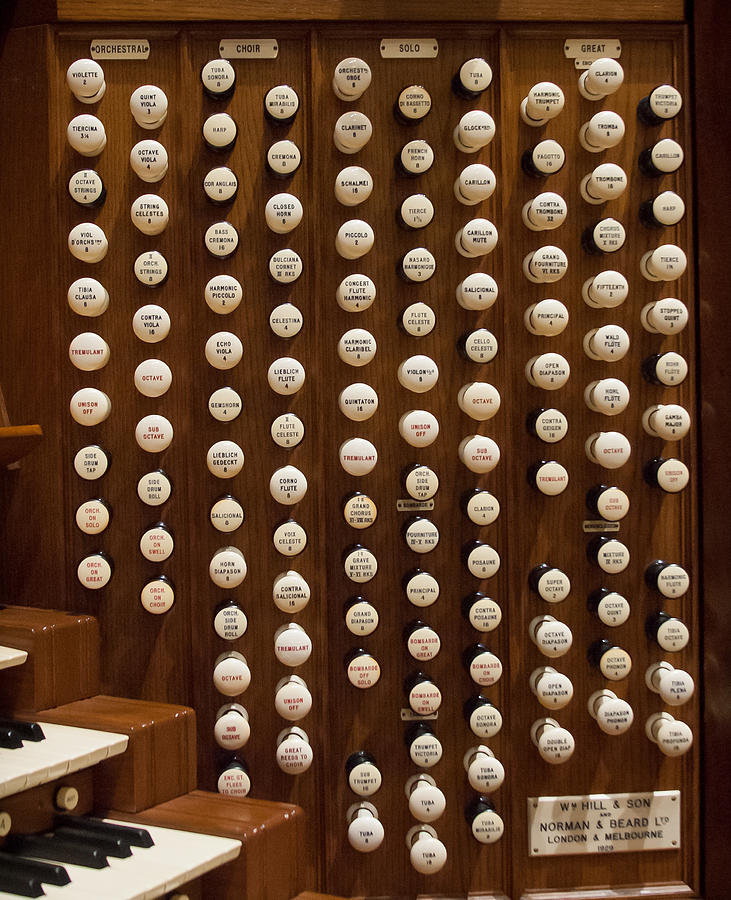Music Photograph - Organ stops #2 by Jenny Setchell