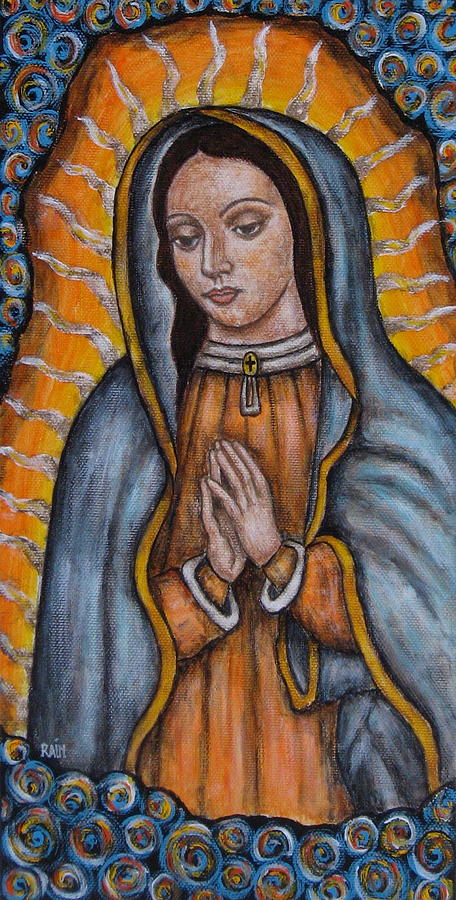 Our Lady of Guadalupe #2 Painting by Rain Ririn