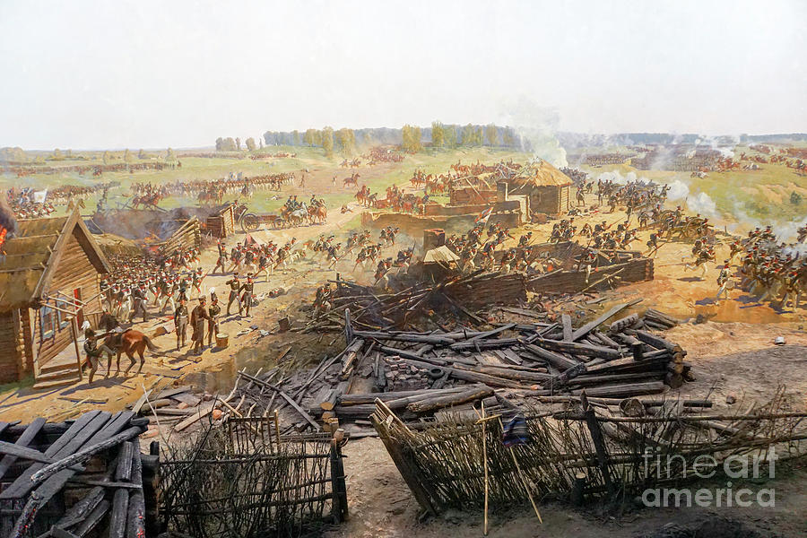 painting of Battle of Borodino #2 Photograph by Vladi Alon