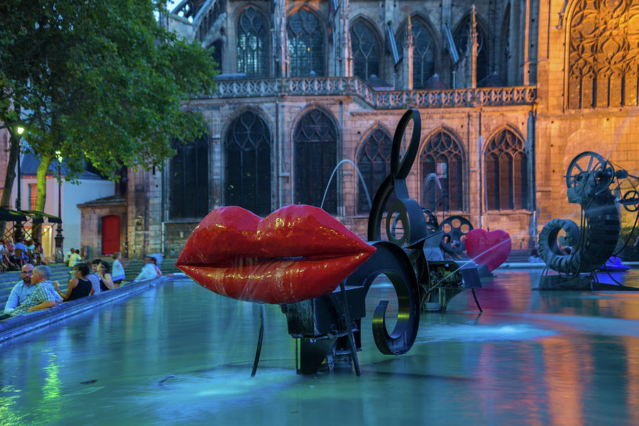 Paris France Scenes at Night #2 Digital Art by Carol Ailles