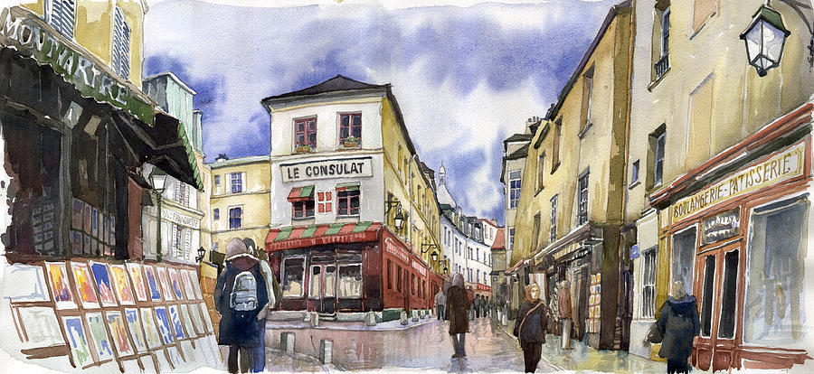 Paris Painting - Paris Montmartre  #2 by Yuriy Shevchuk