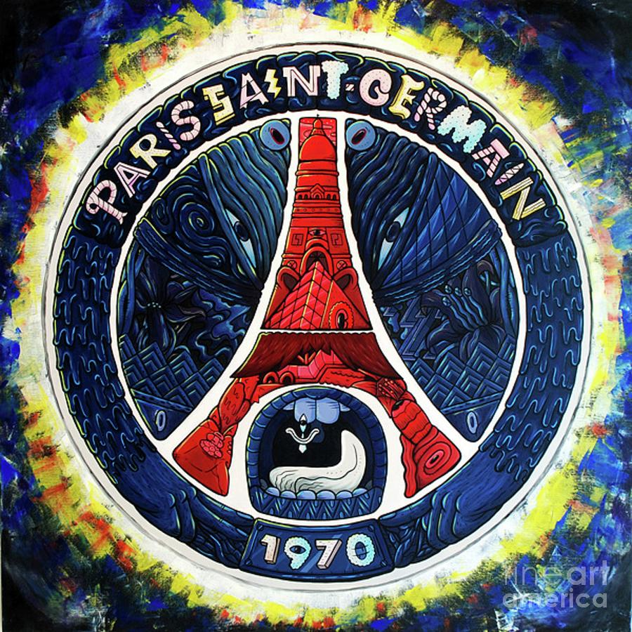Beautiful Game Sticker mural avec blason du Paris Saint-Germain et