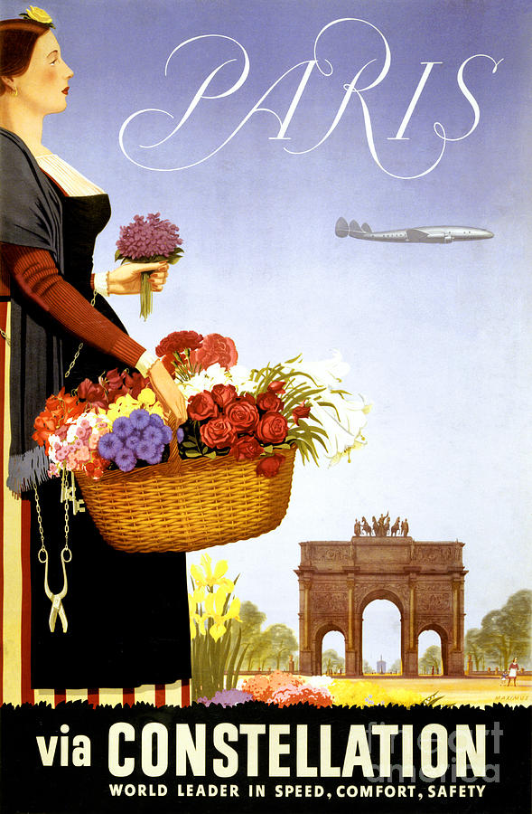 Paris Painting - Paris Vintage Travel Poster Restored #2 by Vintage Treasure