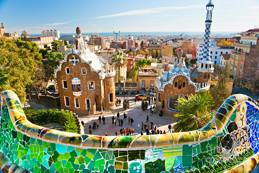Park Guell in Barcelona - Spain #2 Photograph by Luciano Mortula