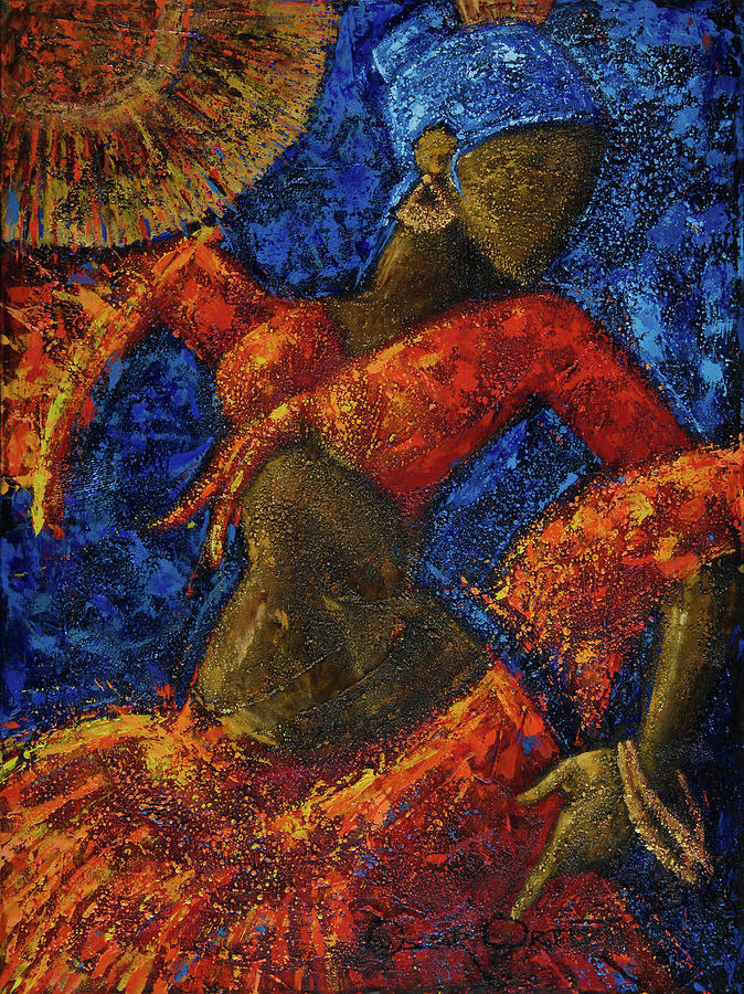 Dancer Painting - Passion by Oscar Ortiz
