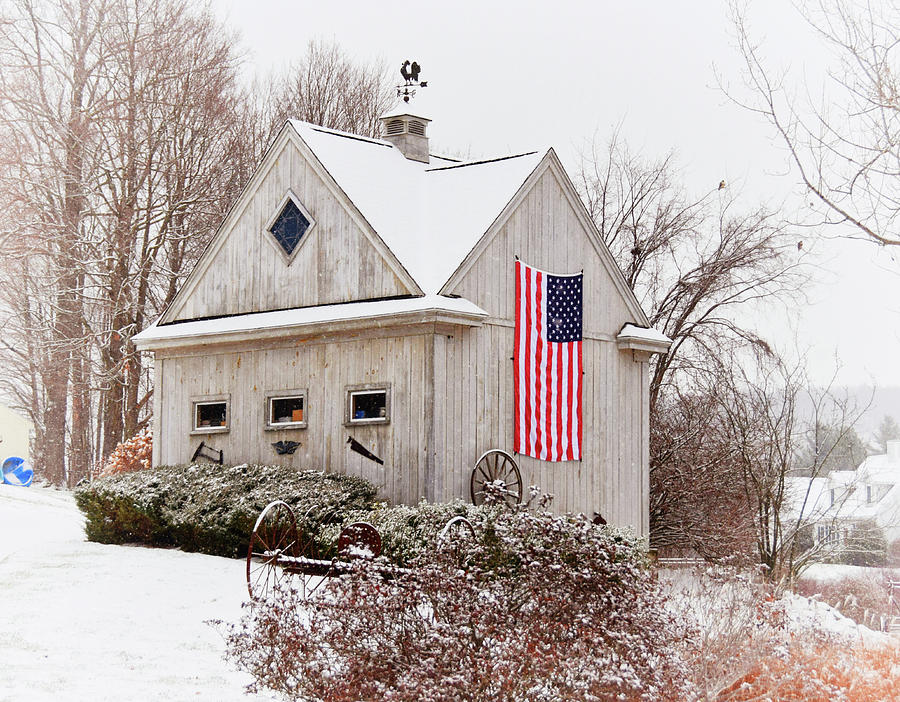 Patriotic Barn #2 Photograph by Tricia Marchlik