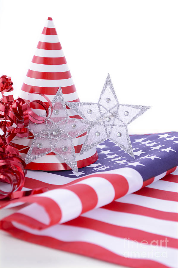 Patriotic party decorations for USA Events #2 Photograph by Milleflore Images