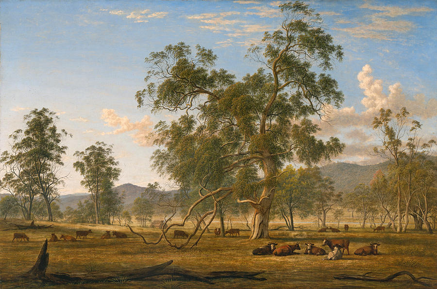 Patterdale Landscape with Cattle #2 Painting by John Glover