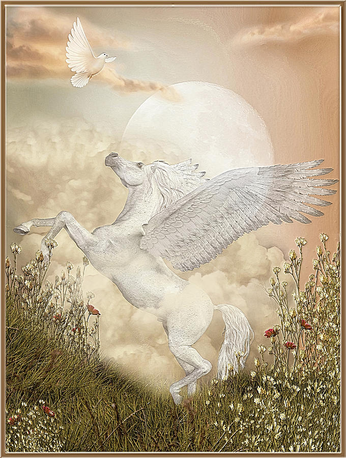 Pegasus #2 Digital Art by Harald Dastis