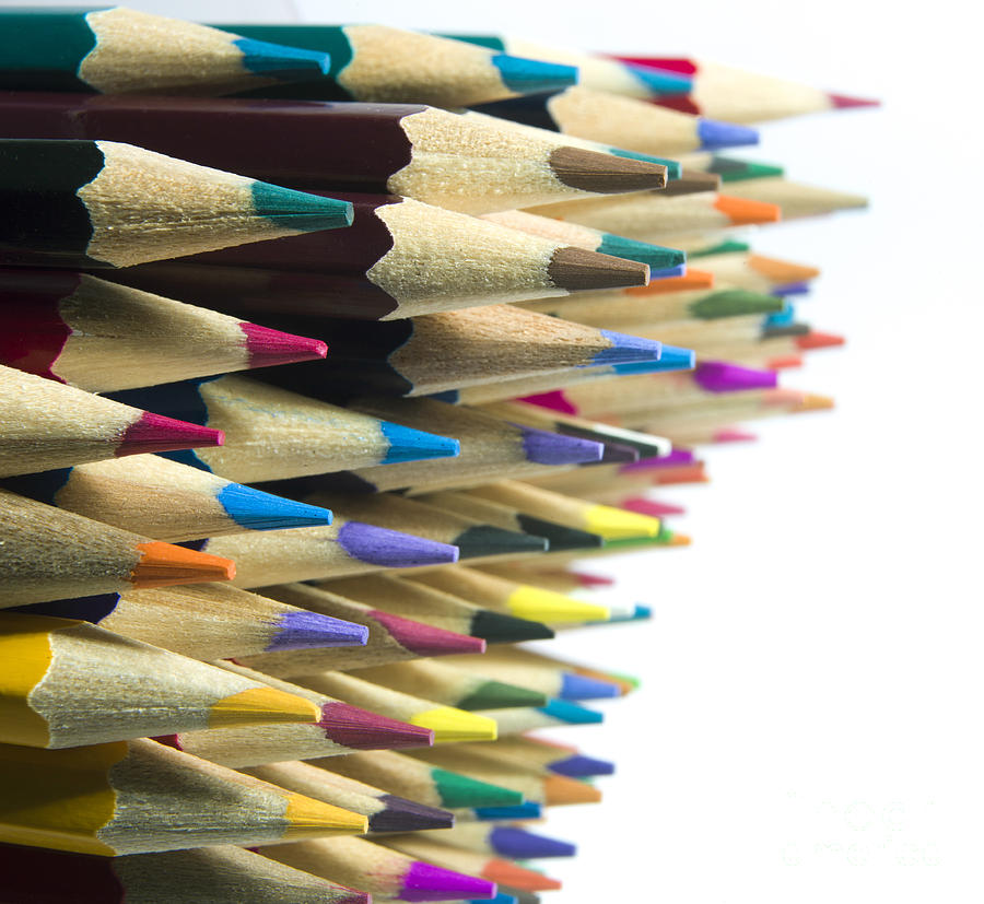 Colored Photograph - Pencils #2 by Bernard Jaubert