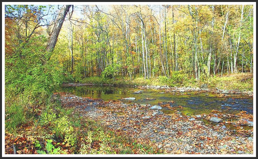 Pennsylvania Stream in Autumn, Digital Art #2 Photograph by A Macarthur Gurmankin