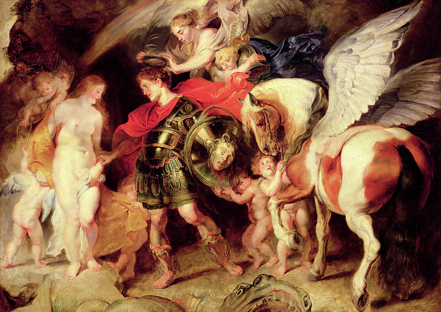 Greek Painting - Perseus Liberating Andromeda  #2 by Peter Paul Rubens