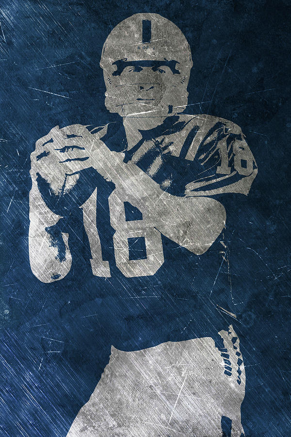 Indianapolis Colts Vintage Art T-Shirt by Joe Hamilton - Pixels