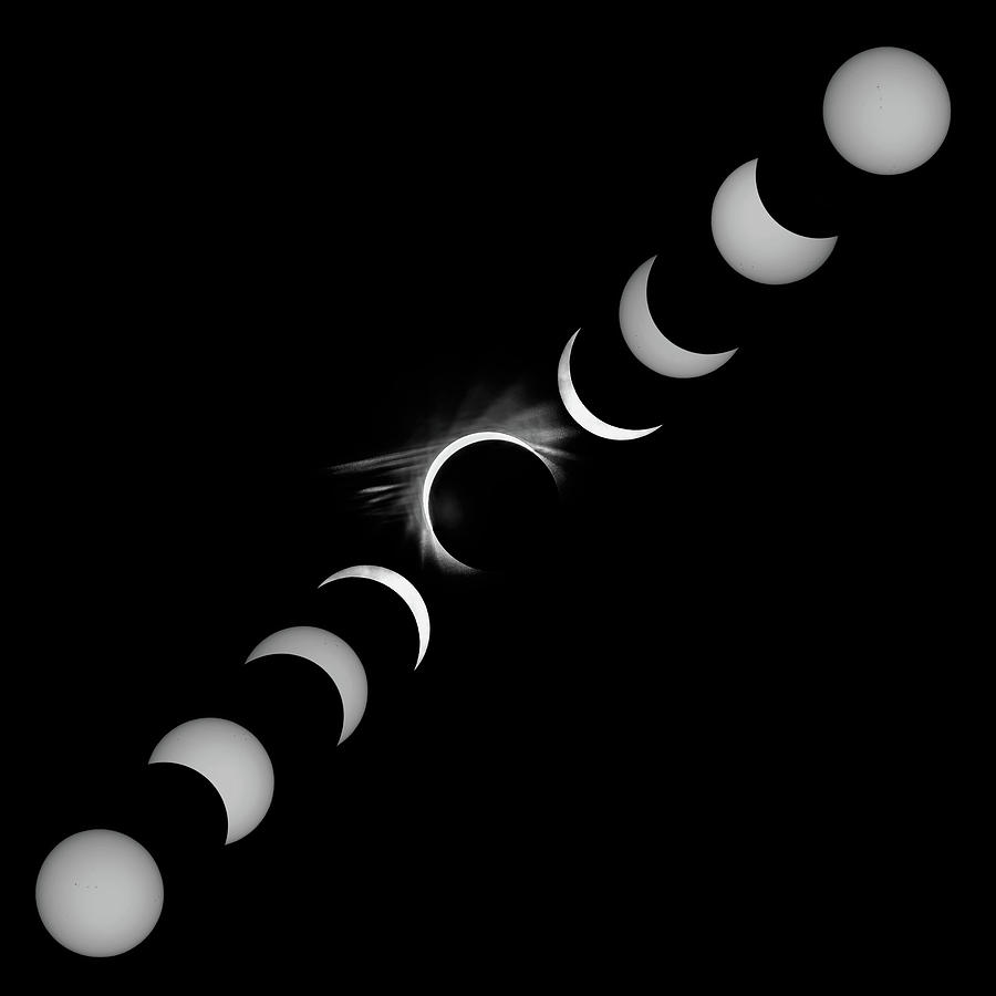 Phases Of The Solar Eclipse 2017 #2 Photograph by Alex Grichenko